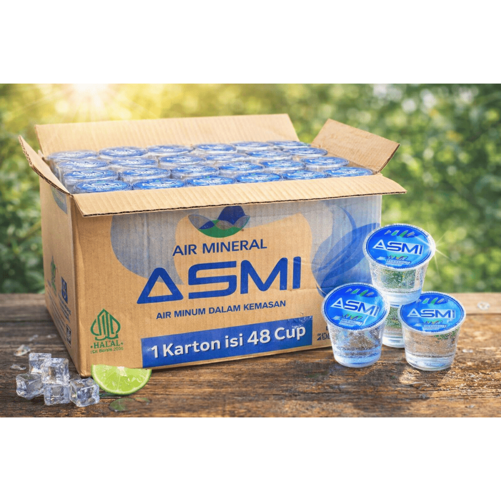 Air mineral gelas asmi cup 200ml 1 karton isi 48 cup