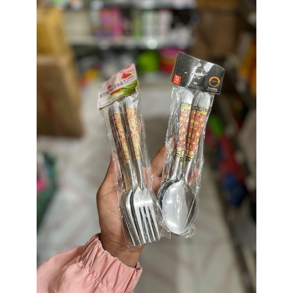 sendok batik lusinan garpu batik lusinan