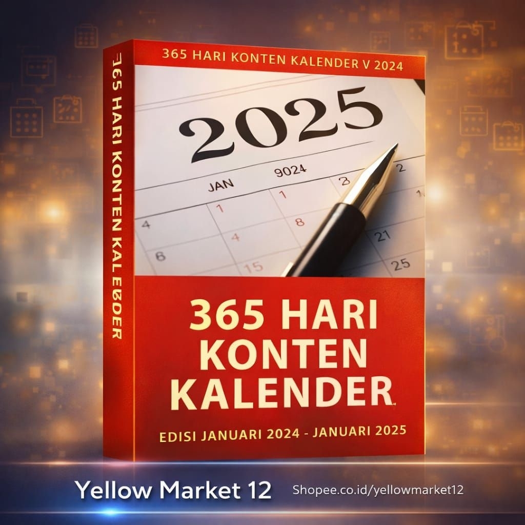 Kalender Konten 365 Hari 2025-2026 Dengan Bonus Desain - Yellow Market 12