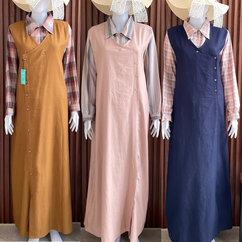 Gamis Katun Mix Triset Dress Triset Gamis Katun Gamis Busui Gamis Remaja Dress Wanita Jumbo