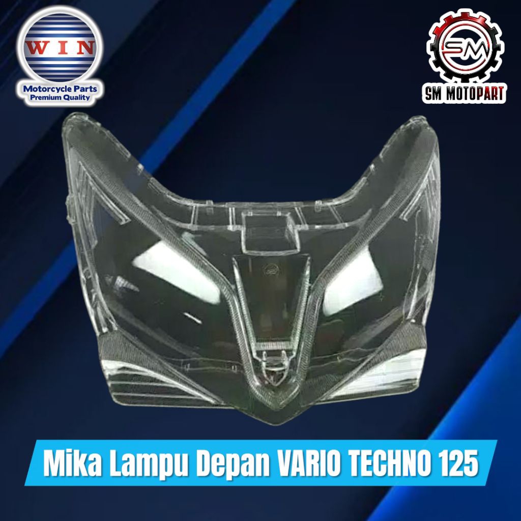 WIN MIKA KACA LAMPU DEPAN MOTOR VARIO TECHNO 125 2011 2012 2013 2014