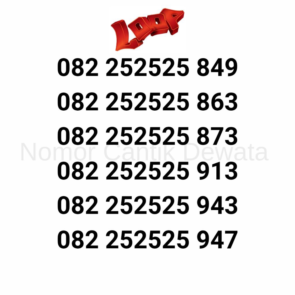 Nomor Cantik Loop Kartu Perdana Telkomsel Nomer Cantik Seri ababab