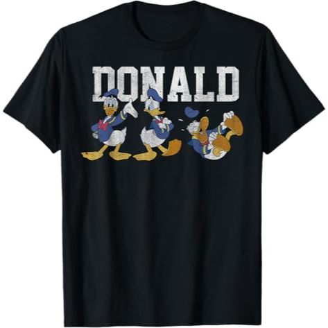 BAJU ANAK Disney Mickey and Friends Donald Duck Pose Lineup T-Shirt Small