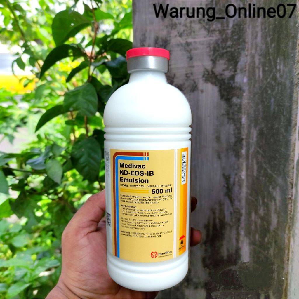 Vaksin Medivac ND EDS IB Emulsion 500ml Vaksin Ayam Tetelo Aratan Gagal Telur & infeksi Pernafasan