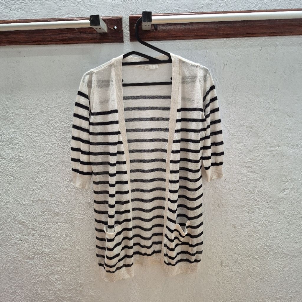 It Michaa - Long Cardigan Stripes (Classic Black & White)