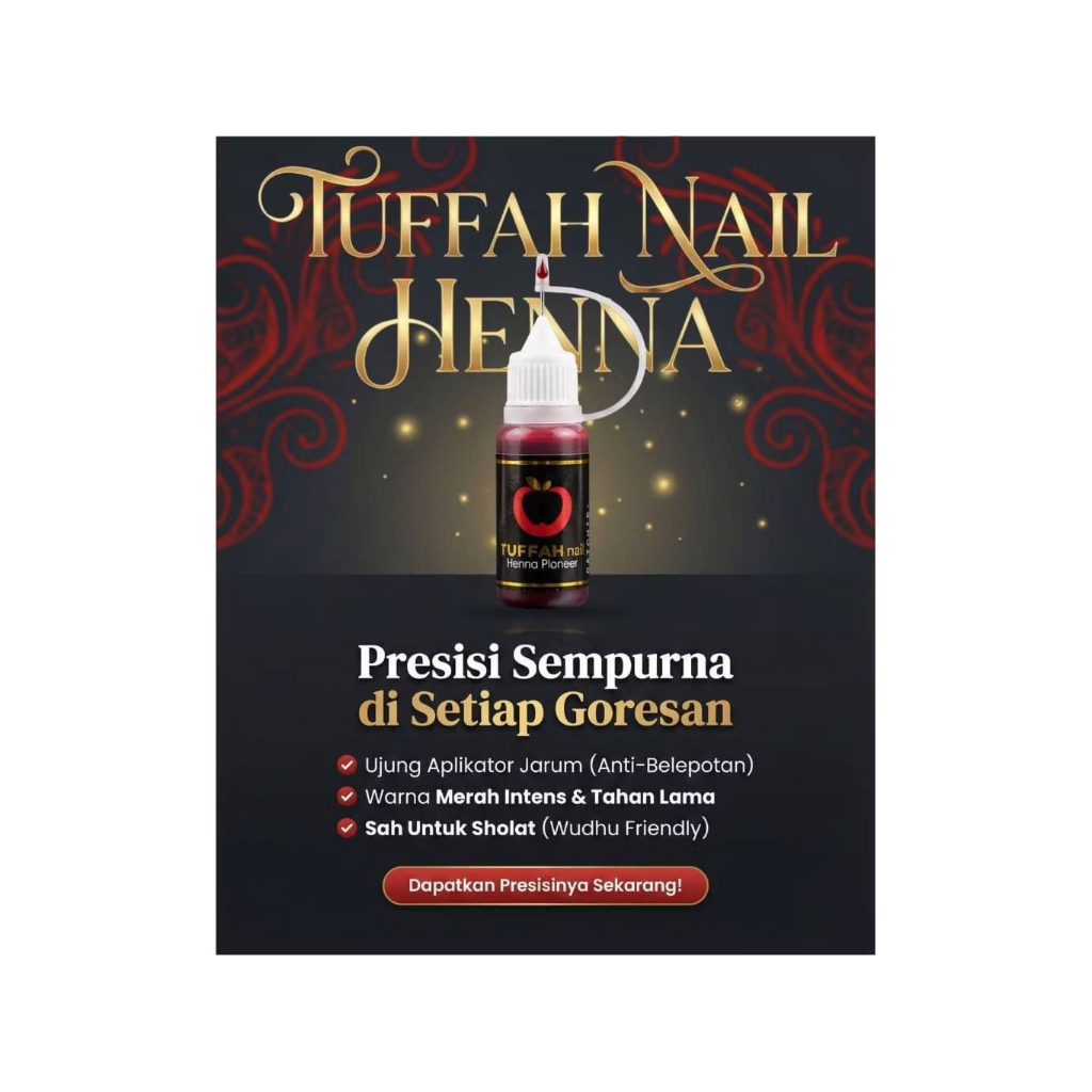 KEMASAN BARU - ASLI Henna Tuffah Nail 100% Original