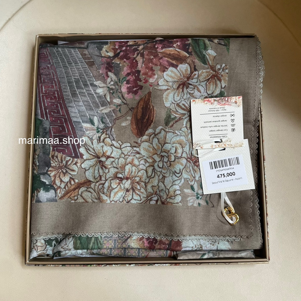 buttonscarves seoul series acorn NEW with box bs square ori jilbab