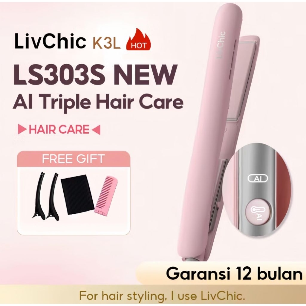 LivChic Official LS304 PRO 3IN1inframerah catokan rambut terbaik