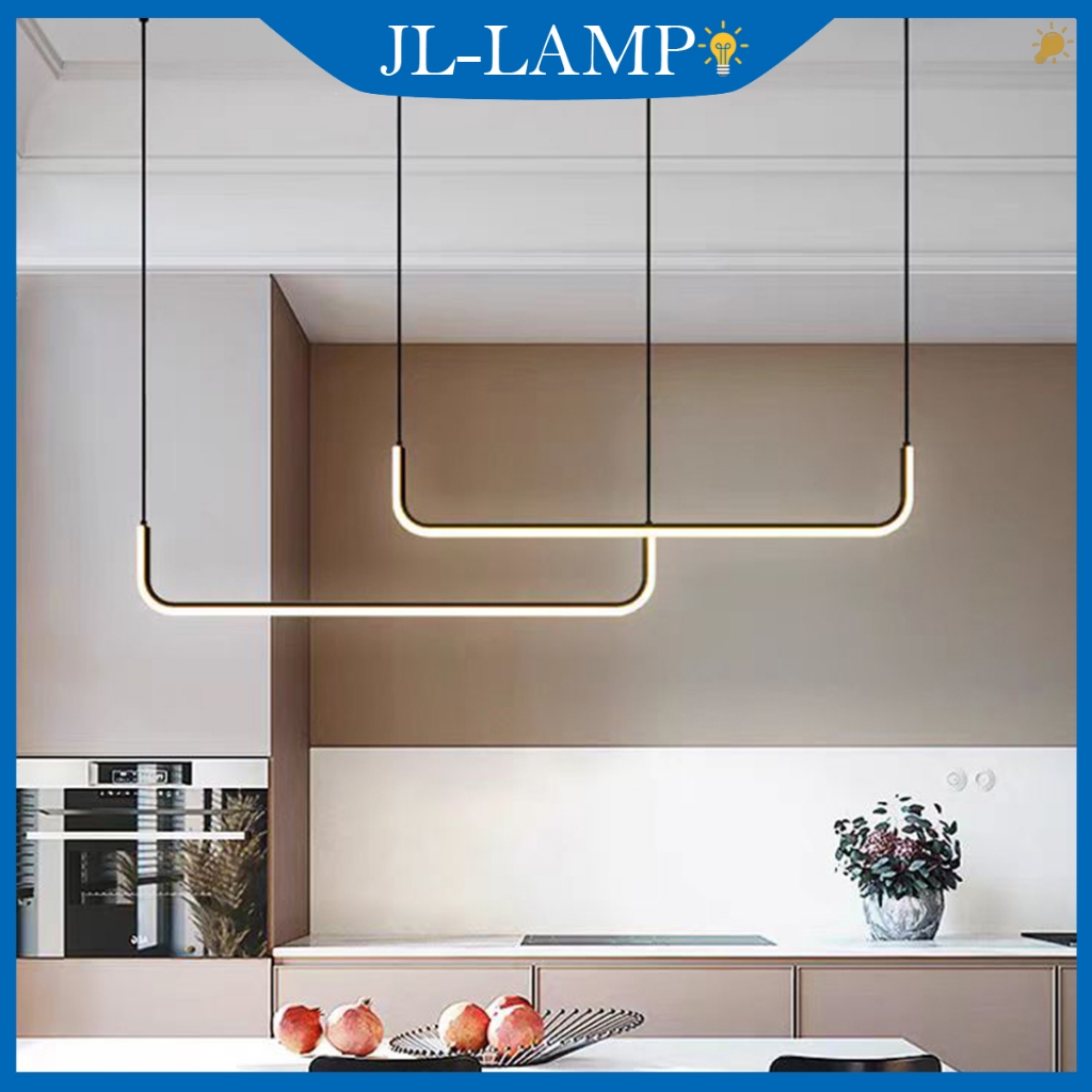 120/150/180cm Nordic Minimalis LED Lampu Gantung Meja Makan Panjang Kreatif Bar