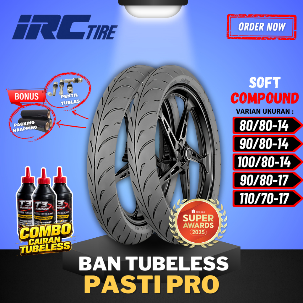 [READY COD] BAN IRC SOFT COMPOUND FASTI PRO ( 80/80-14 / 90/80-14 / 100/80-14 / 90/80-17 / 110/70-17