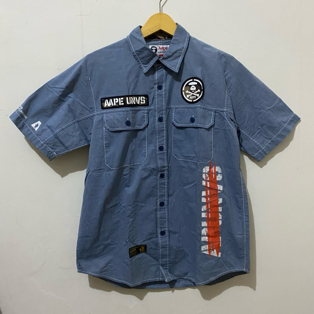 Aape By A Bathing Ape 2017 Summer Collection Shortsleeve Kemeja Authentic