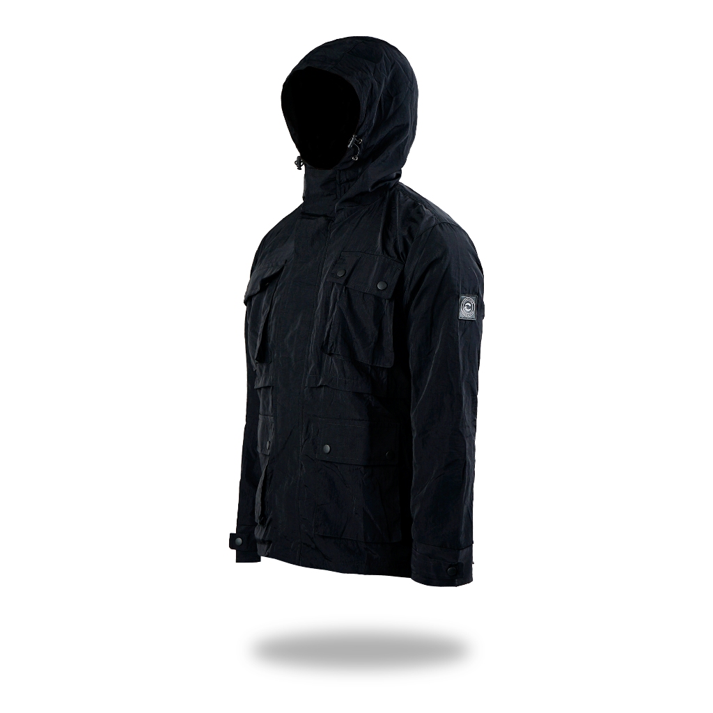 Jaket Casual Parka Nylon Crinkle Maverick Carrtritch - Black