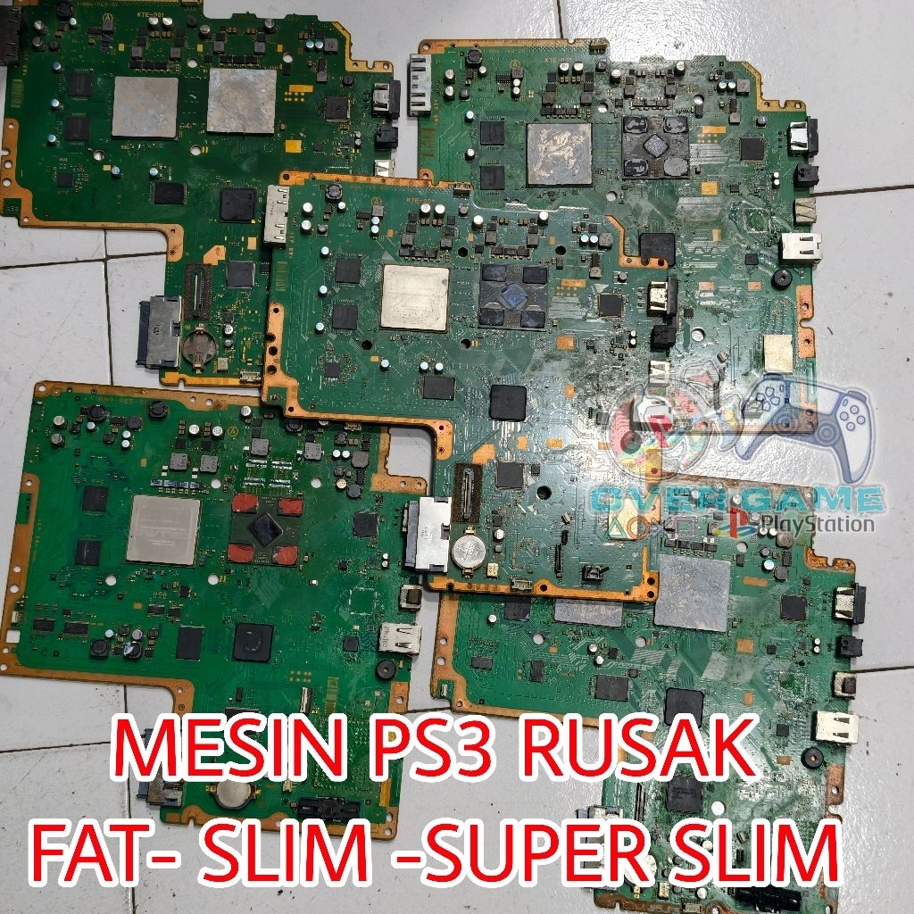 BOARD PS3 RUSAK MOTHERBOARD TROBEL MESIN PS3 SLIM ALL TIPE