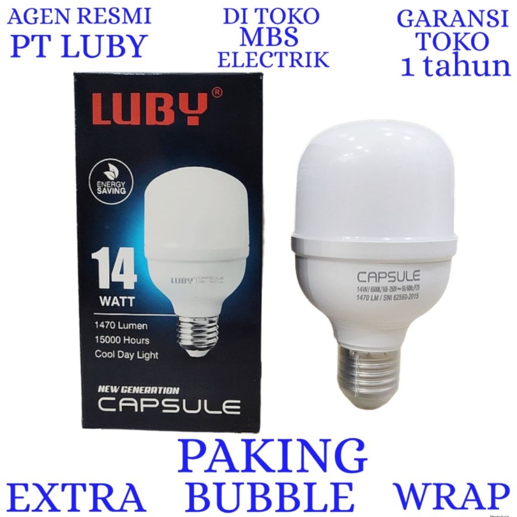 BOHLAM LED LUBY / LAMPU LED LUBY CAPSULE 14W