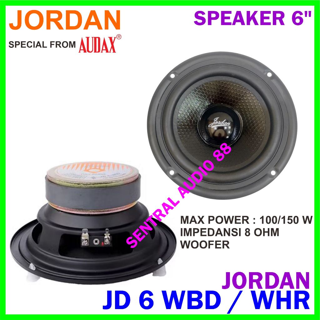 Woofer 6 Inch Jordan JD 6 WBD / WHR Speaker Jordan JD6 6WBD 6WHR Wofer by AUDAX 6" 6in Original