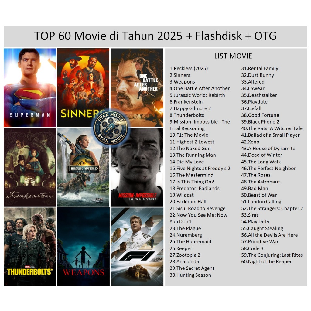 Flashdisk 64gb - Film-Movie Rank Top 60 Tahun 2025 + Otg
