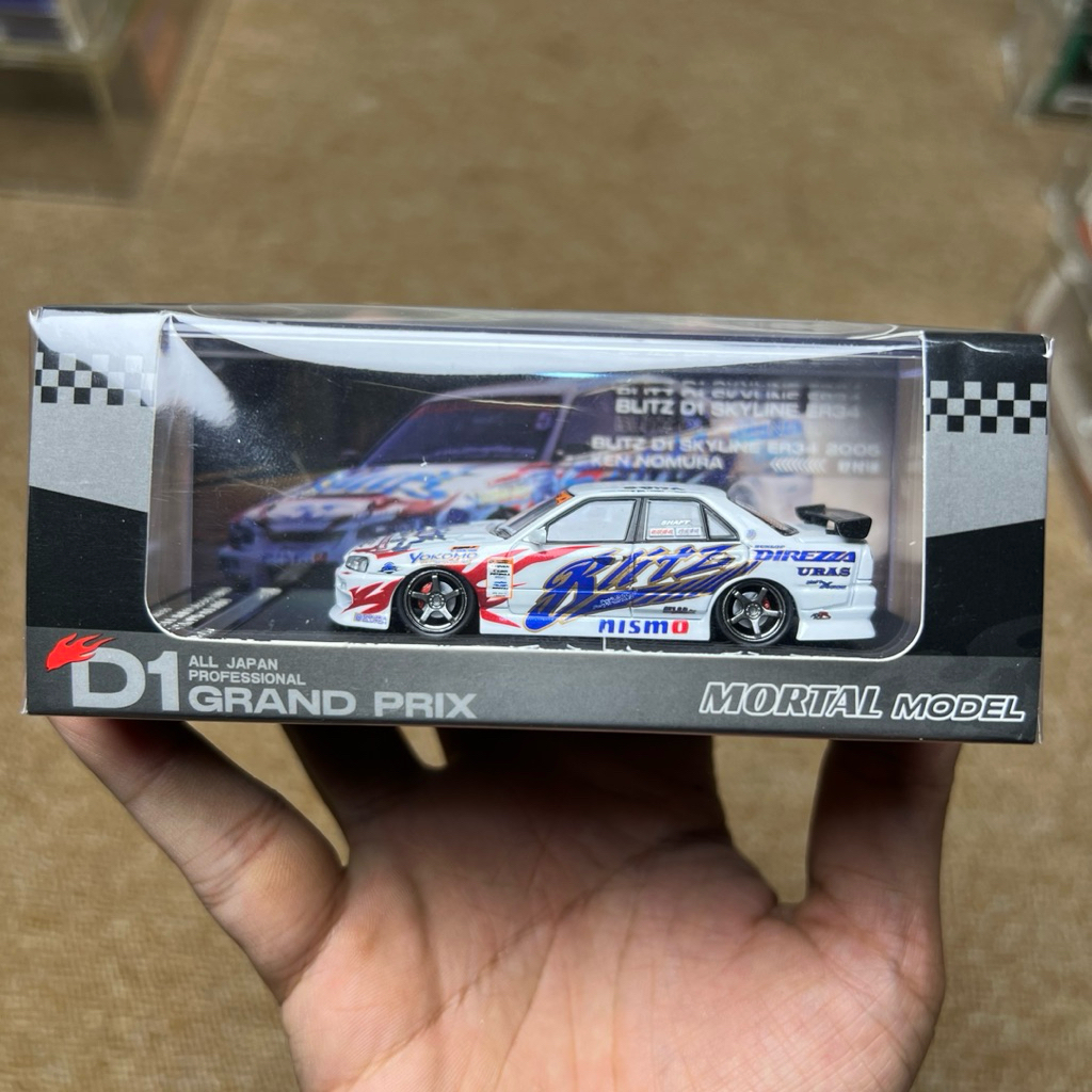 MORTAL 1/64 Nissan URAS ER34 Ken Nomura Blitz D1 Skyline ER34 2005 D1 GP diecast miniscale