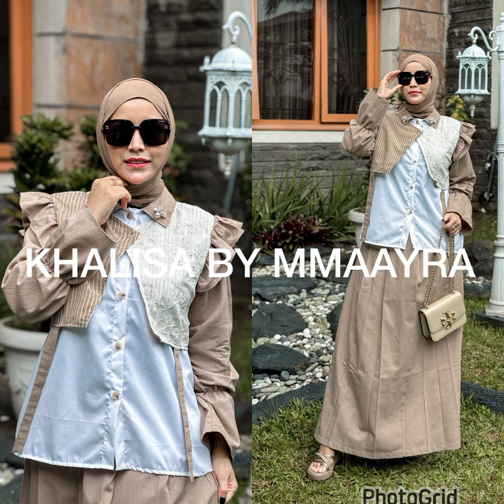 KHALISA BY MMAAYRA One set atasan dan rok terbaru