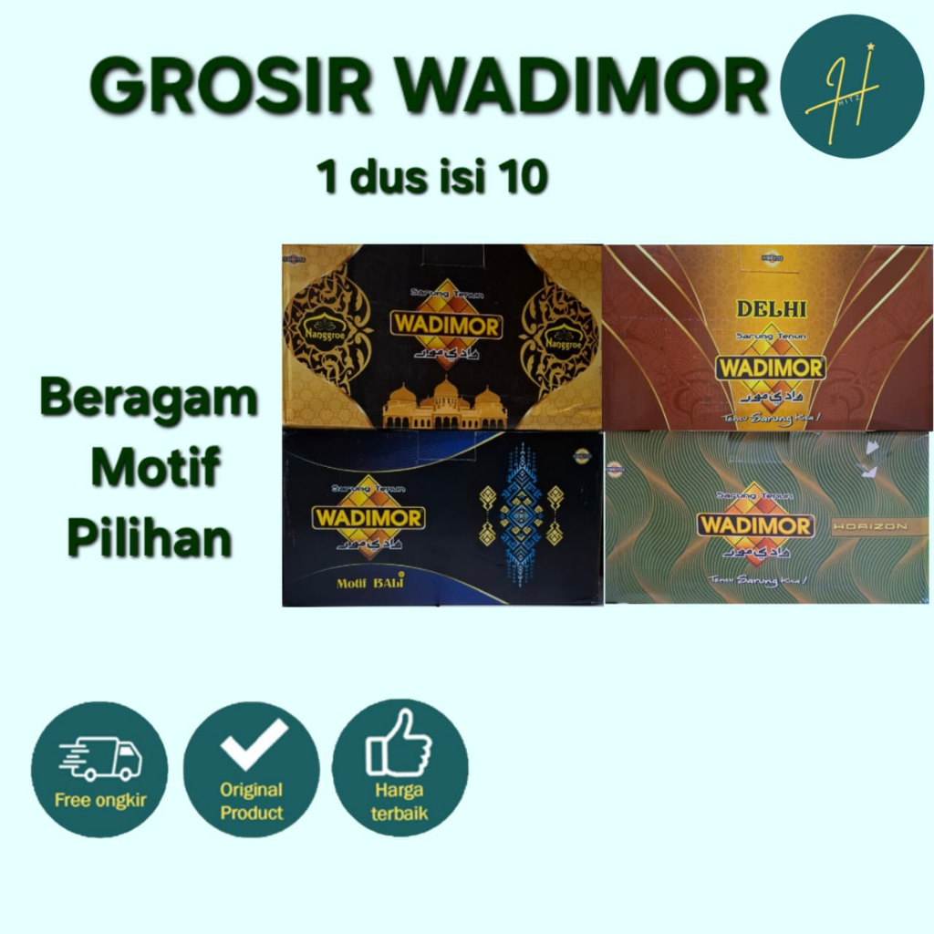 GROSIR Sarung WADIMOR Dewasa Ragam Motif Padang Horizon Bali Luxury Pen Mode Sutra Eksklusif Tenun P
