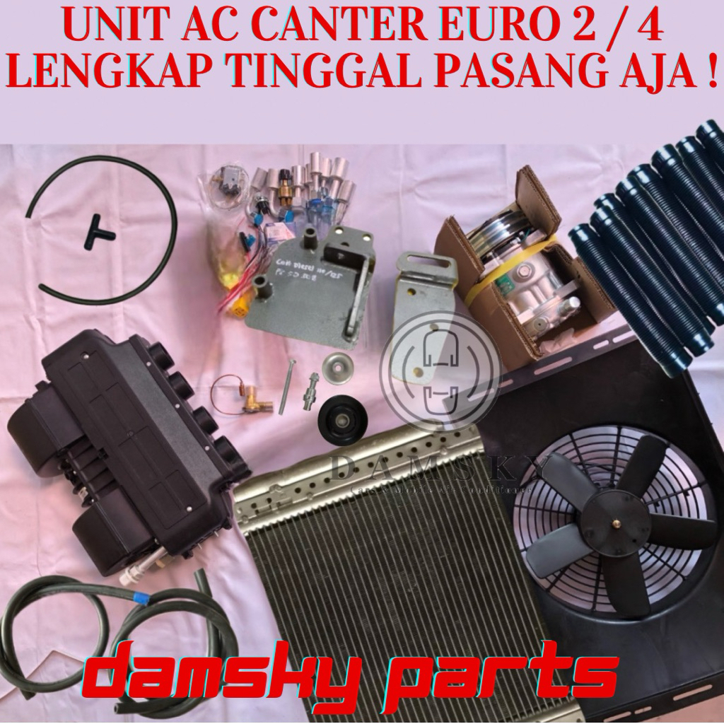 Unit Pasang AC Mobil Lengkap 1 Set Colt Diesel Canter Euro 2 / Euro 4 ORI SANDEN
