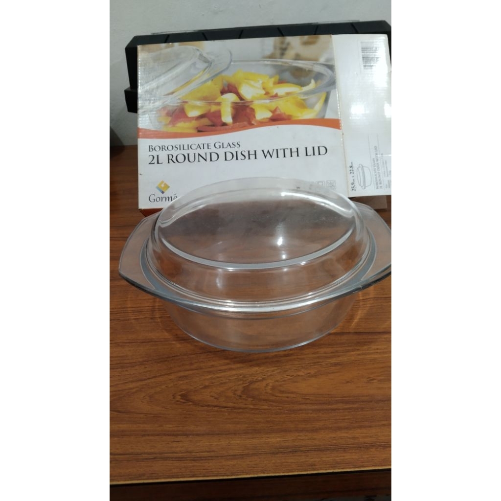 Pyrex Kaca Bulat 2 L Gorne Borosilicate Glass
