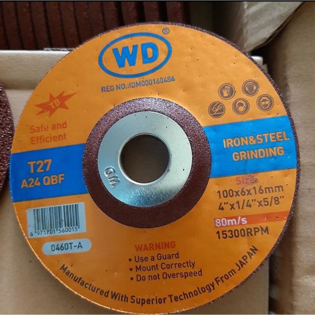 25 batu gerinda asah poles merek WD 4" asli original