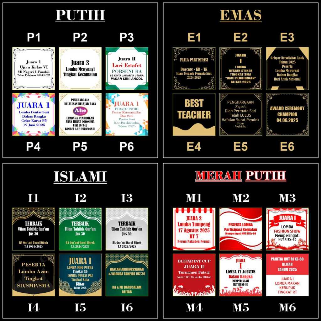 Stiker Piala - Logo piala - Jual tulisan piala - Jasa cetak logo Piala - jasa Design logo