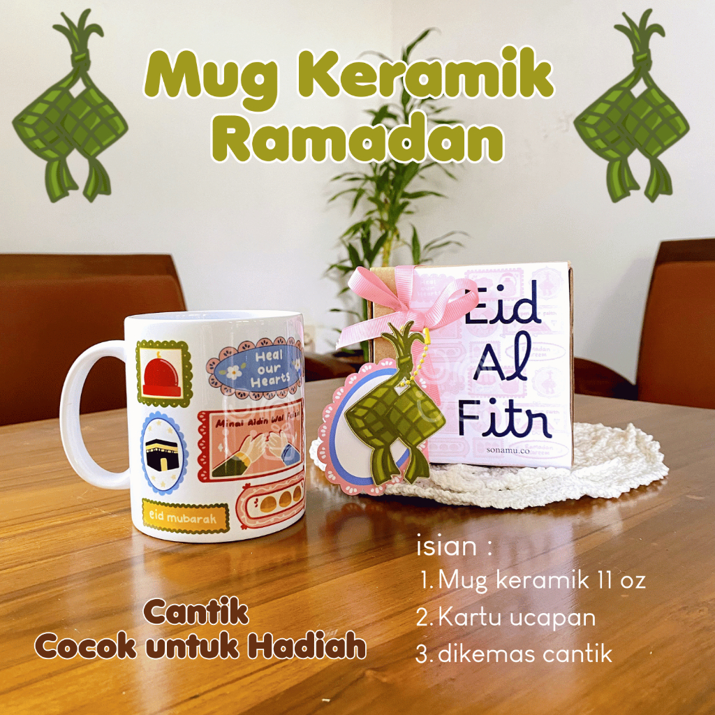 Mug Custom Ramadan Hampers Gift Cantik Lucu Packaging Lucu