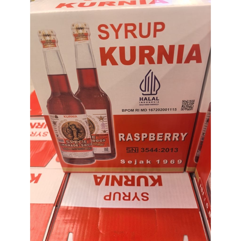 6PC KURNIA SYRUP RASPBERRY. KURNIA RASPBERRY. MINUMAN RASPBERRY
