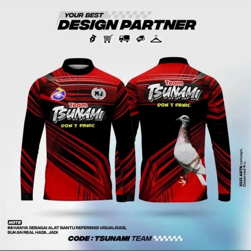 JERSEY CUSTOM / JERSEY LENGAN PANJANG / JERSEY FULLPRINT / JERSEY MERPATI
