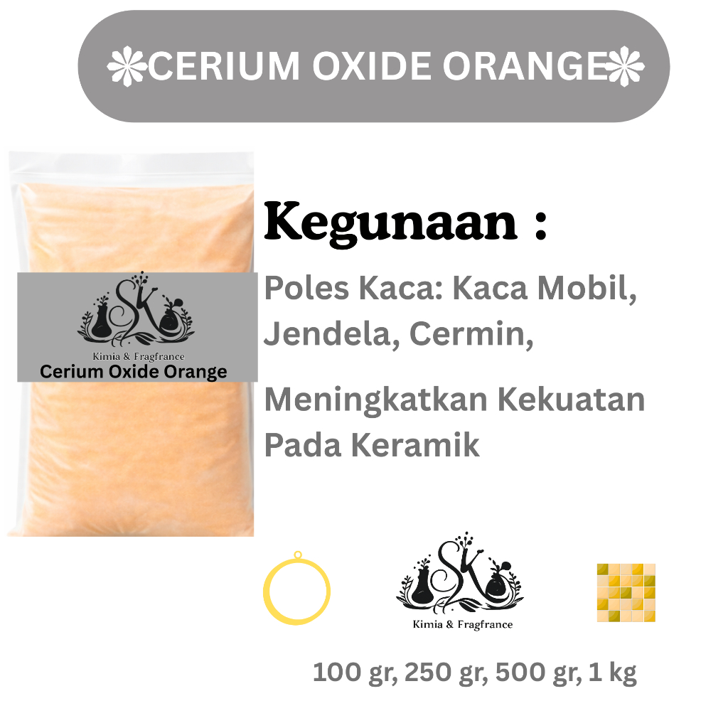 Cerium Oxide / Penghilan Baret Kaca / Obat Baret Kaca
