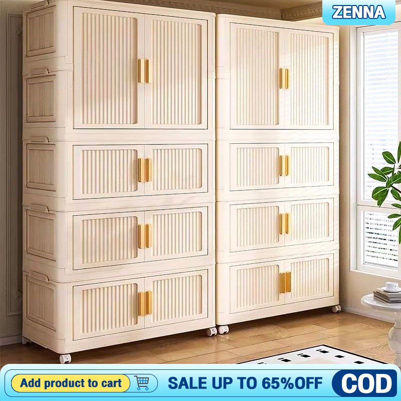 Lemari Pakaian Plastik GANTUNG Lemari Plastik Susun Lemari Baju Plastik Besar Lipat Ada Roda