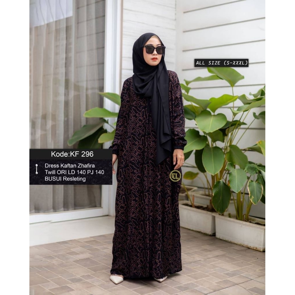 gamis/abaya Kaftan Series bahan twill ori