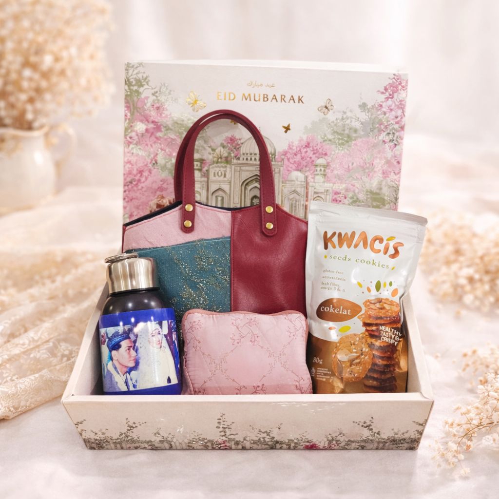 Sewishnrich Hampers Idul Fitri Tumbler Tas Mukena Kue
