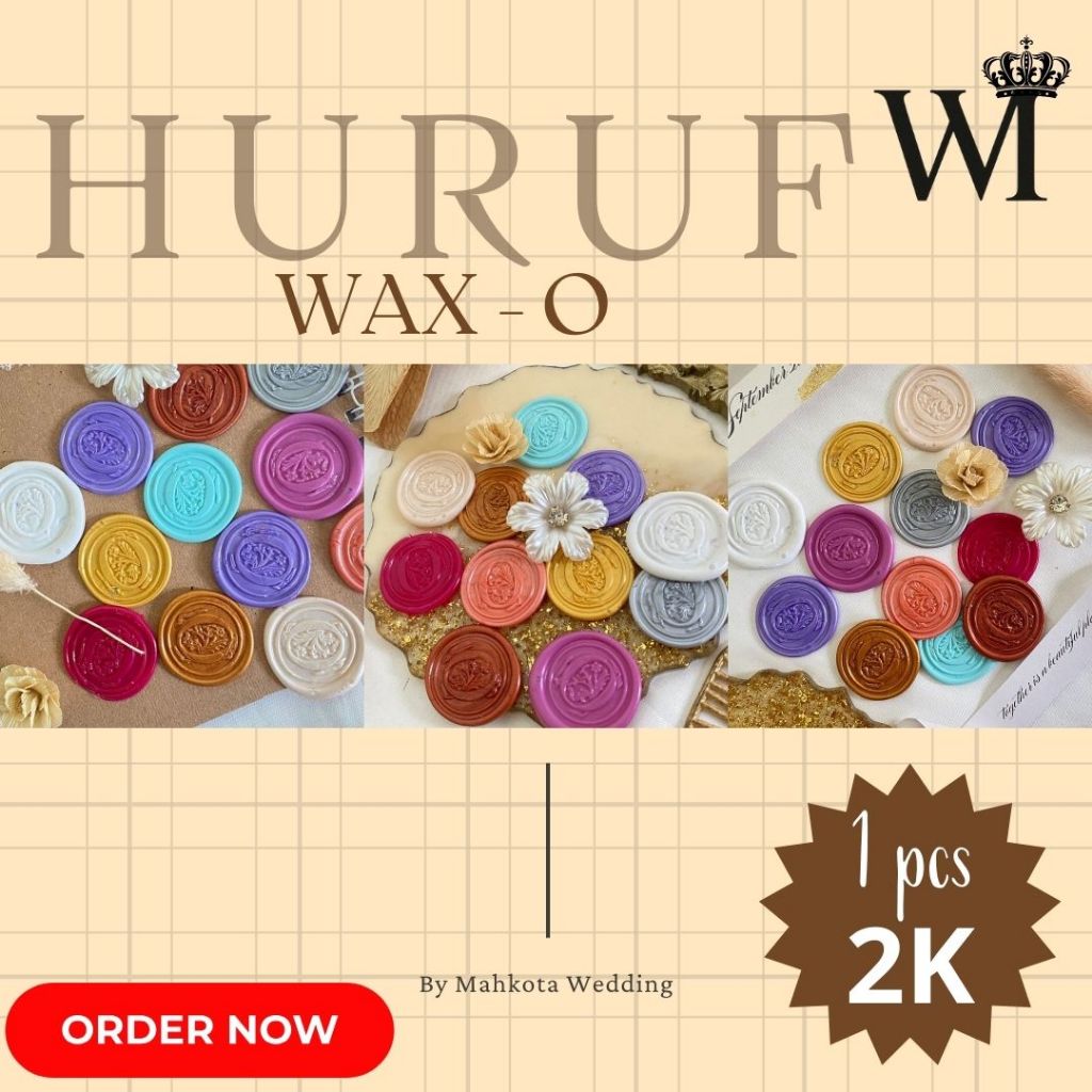 Huruf O - Ready Stock Wax Seal Huruf Inisial Lilin Wax Seal Instant Coin Stamp Undangan Siap Pakai