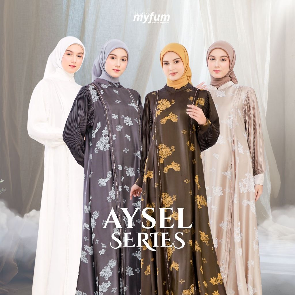 My Fum Aysel Series Gamis Premium Kristal Mewah Set Hijab Cantik