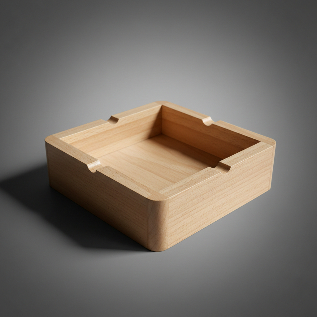 Souvenir Asbak Kayu Murah Estetik - Hadiah Custom Wadah Abu Rokok Kayu Alami