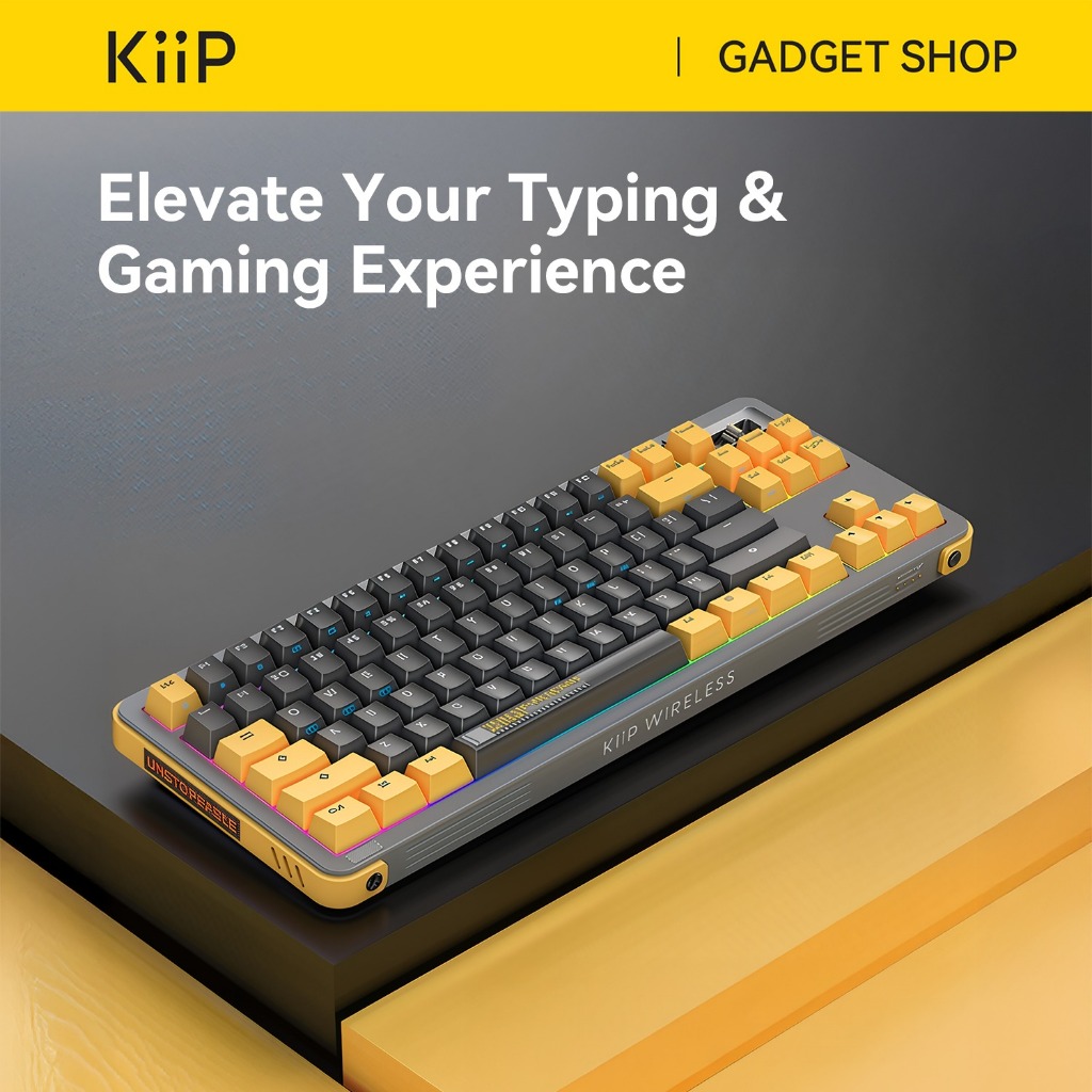 KiiP Wireless Y87 Mechanical Keyboard Gaming Layout Hot-Swappable RGB Backlight