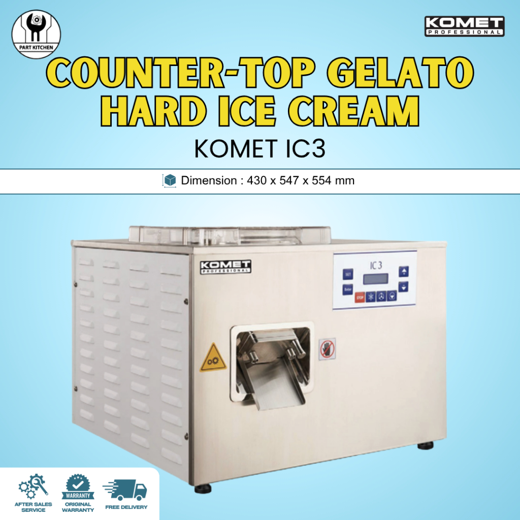 Counter-top Gelato Machine KOMET IC3 | Mesin Pembuat Gelato Profesional | Compact & Efisien