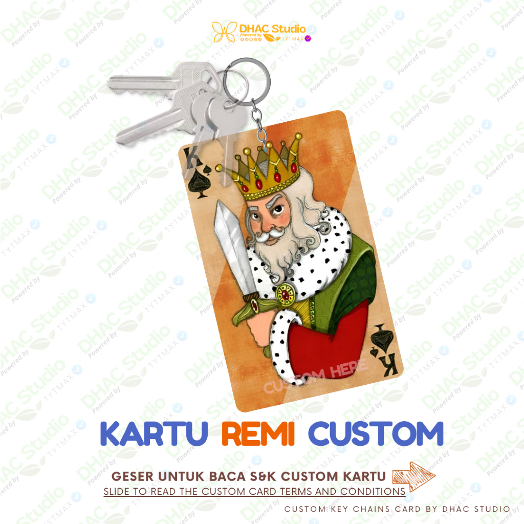 GANTUNGAN KUNCI KARTU REMI CUSTOM | GANTUNGAN KUNCI KARTU REMI VIRAL | GANTUNGAN KUNCI UNIK