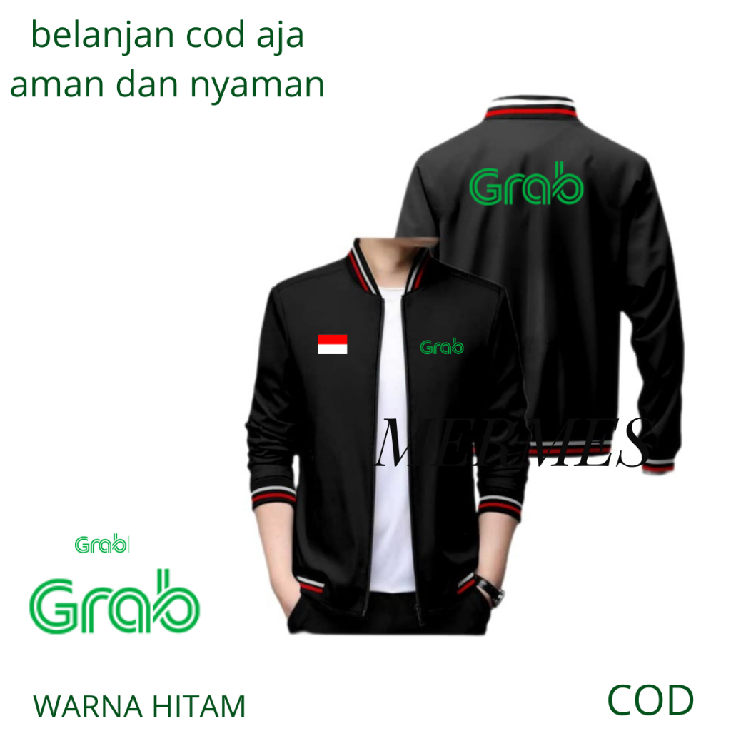 Jaket Driver Basebal GRAB Terbaru Jaket GRAB Basebal Murah Keren Pria Wanita - Jaket Driver GRB Taha