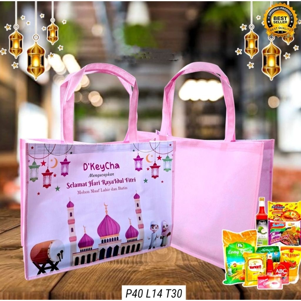 Tas/Goodie Bag Souvenir Parcel Lebaran Jumbo Free Desain