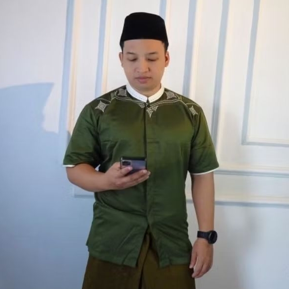 Kemeja taqwa Baju taqwa Baju Muslim Koko Baju Koko Pria Baju Koko Lengan Panjang Muslim Casual Trend