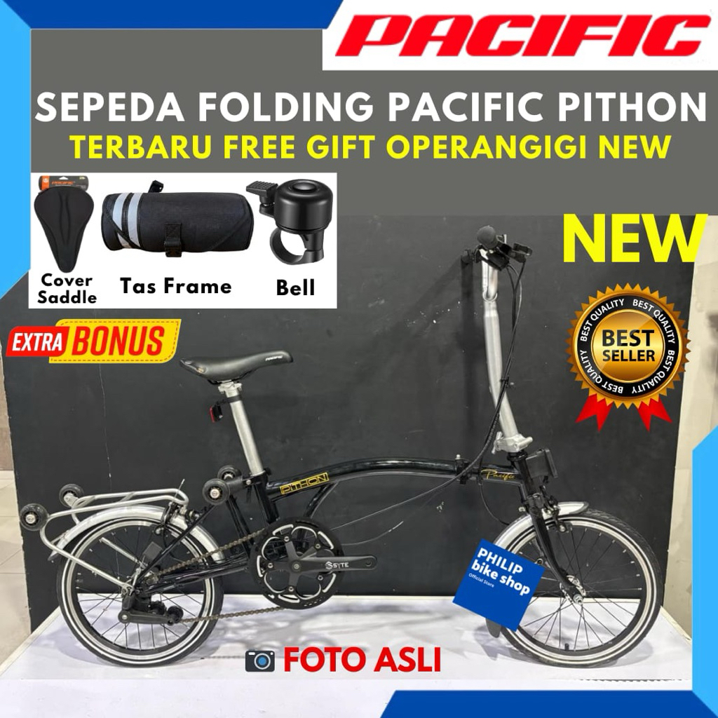 Sepeda Lipat Pacific Phiton Folding Bike New