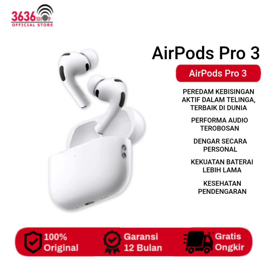 AirPods Pro 3 | audio bluetooth headset Original Garansi Resmi