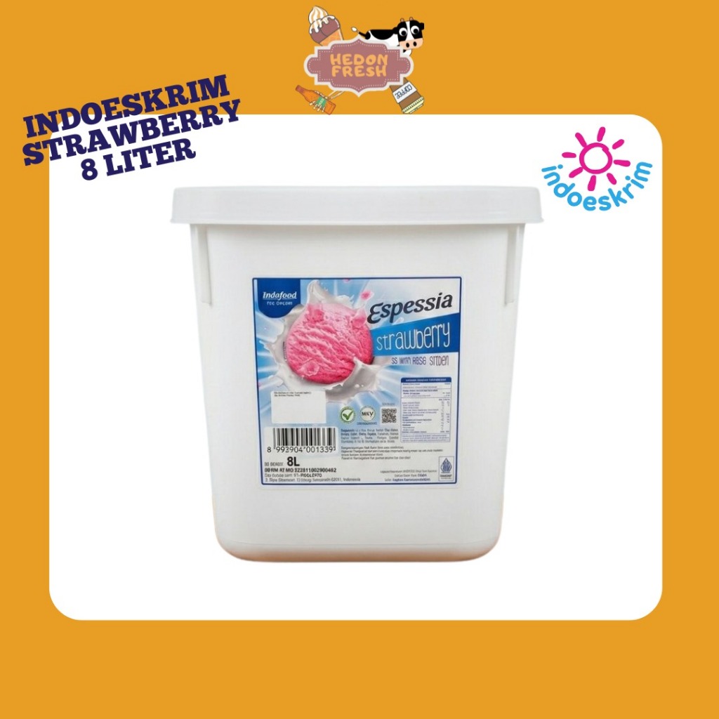 Ice Cream Strawberry 8 Liter Indoeskrim