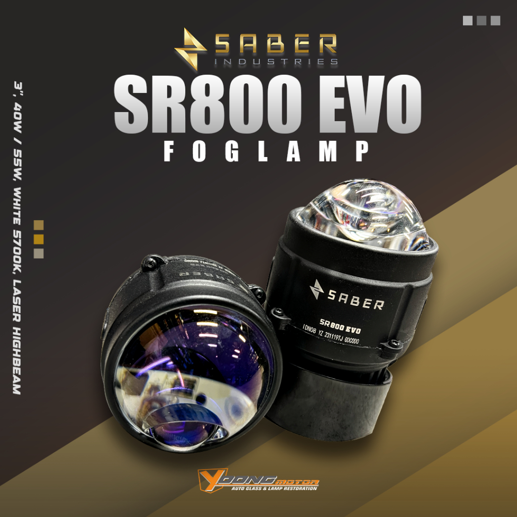 SABER SR800 EVO 3inch Foglamp BILED Projector | Lampu Kabut Mobil | Car Autolighting | BILED Project