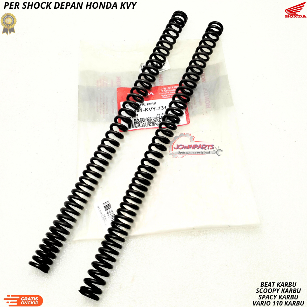 Per shock depan BEAT KARBU,SCOOPY KARBU,SPACY,VARIO 110 KARBU,KVY,AHM berkualitas original asli ori