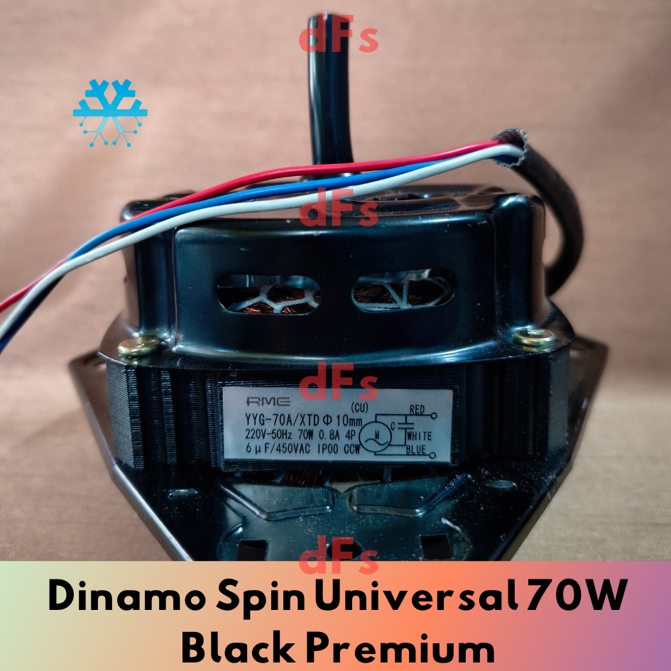 Dinamo pengering Spin Universal tembaga 70watt YYG-70A/XTD Black Pro & silver