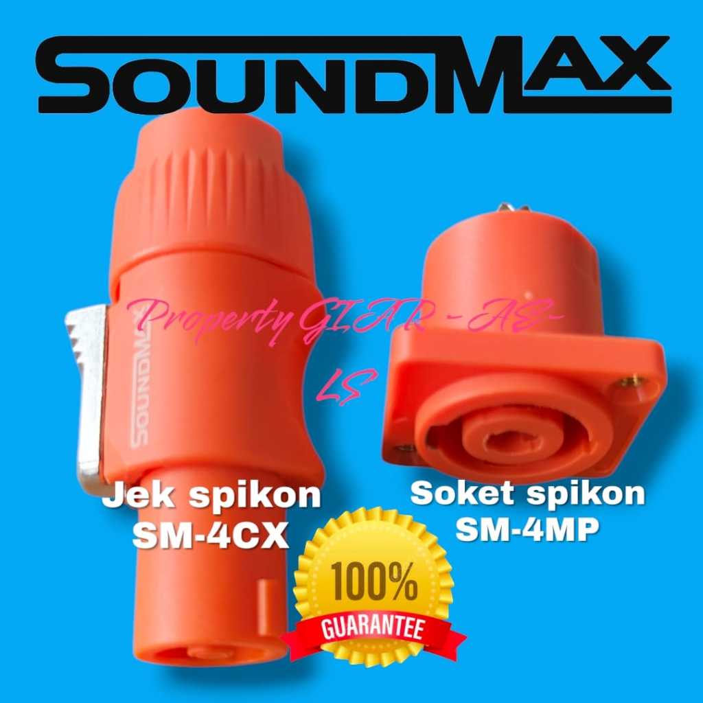 SOUNDMAX JEK SPIKON SOKET SPIKON SOUNDMAX ORIGINAL JACK SPEKON SPEAKON